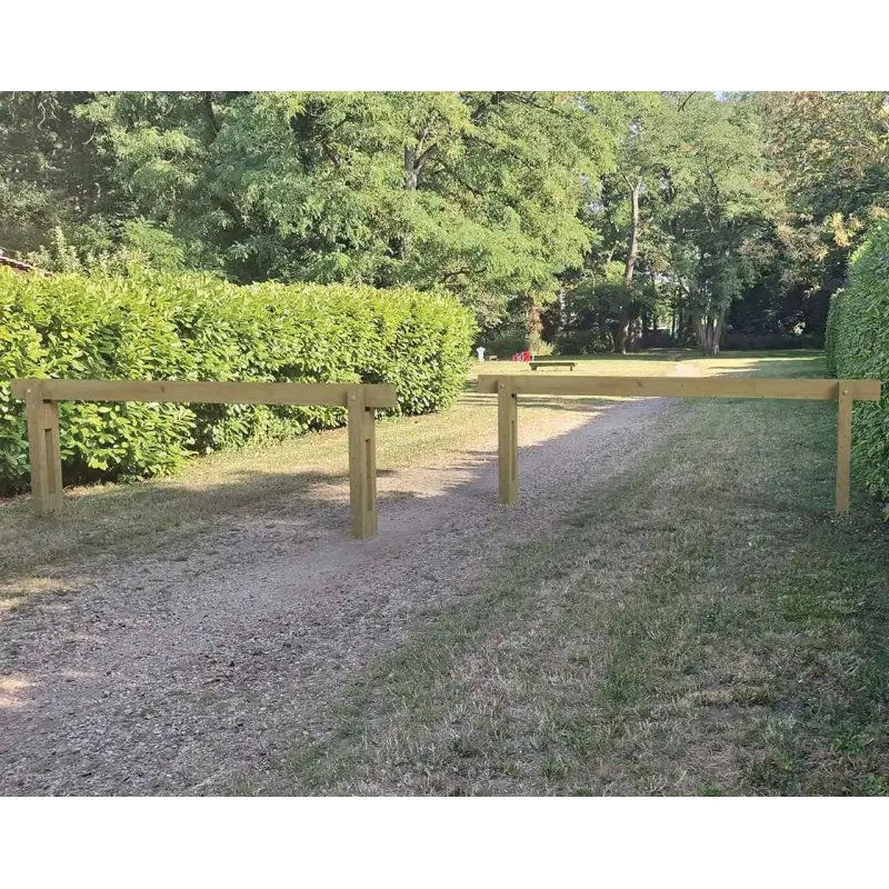 Barrière de maîtrise d'accès en bois fixe Turin