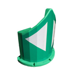 Balise Musoir J14a - Vert, jaune, bleu