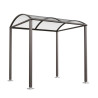 Abri à deux roues en acier et polycarbonate modèle Procity Voûte