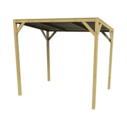 Pergola Turin en bois avec toit plat