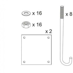 Kit de pose pour portique universel fixe hauteur fixe Procity