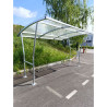 Abri vélo d'extérieur avec toit en polycarbonate