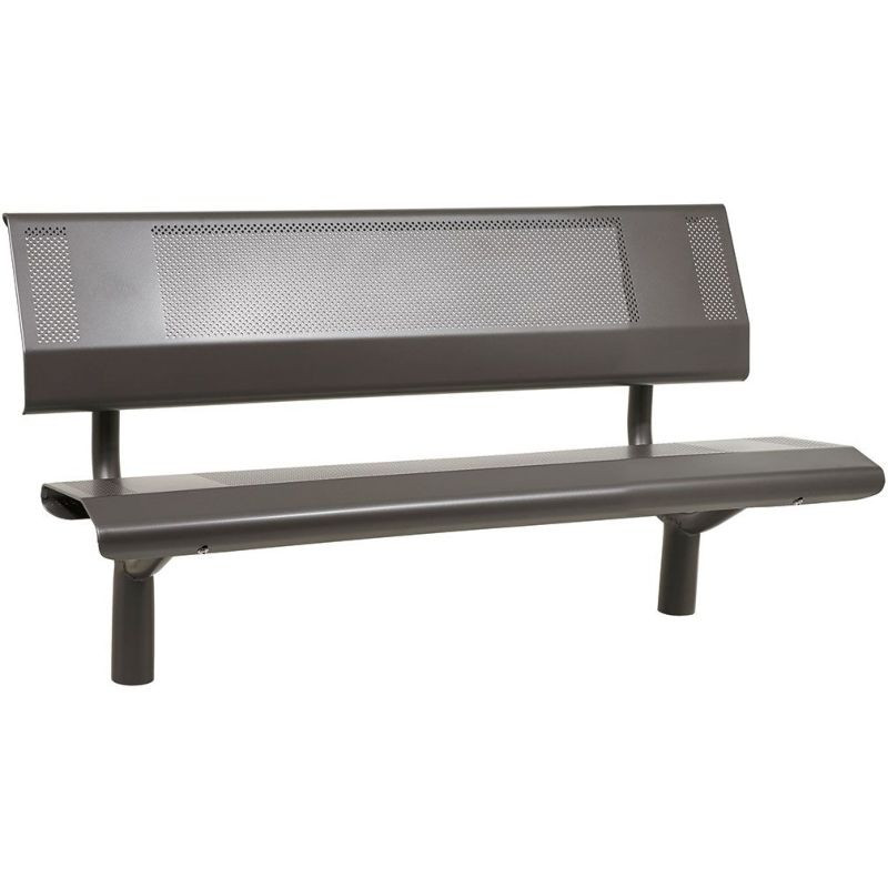 Banc public métallique sur 2 pieds avec large choix de coloris