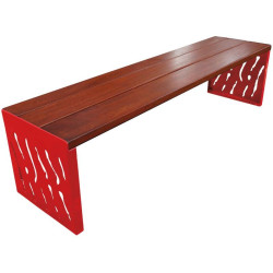 Banquette Venise acier et bois