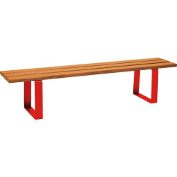 Banquette en bois et pieds acier Riga