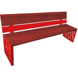 Banc bois et acier Venise