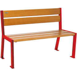 Banc bois et acier Silaos 5 lames