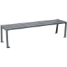 Banc public sans dossier avec assise en acier 3 lames