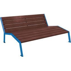 Chaise longue en plastique recyclé et acier Silaos