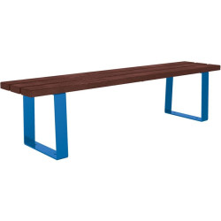 Banquette en plastique recyclé et acier Riga