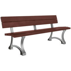 Banc urbain en acier et plastique recyclé modèle Procity Mora