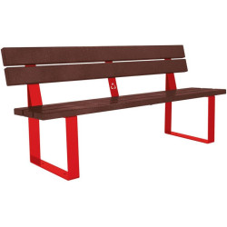 Banc en plastique recyclé et acier Riga