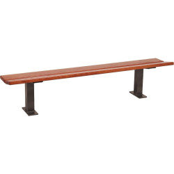 Banquette de ville en bois acier et exotique sur deux pieds