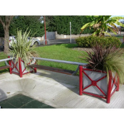 Banc à fixer entre 2 jardinières Serem Jardi-Banc