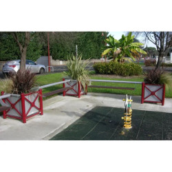 Banc à fixer entre 2 jardinières Serem Jardi-Banc