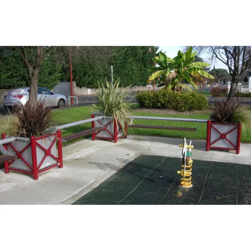 Banc à fixer entre 2 jardinières Serem Jardi-Banc