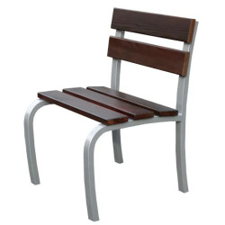 Chaise Confidence avec ou sans accoudoirs - Pieds acier et lames bois