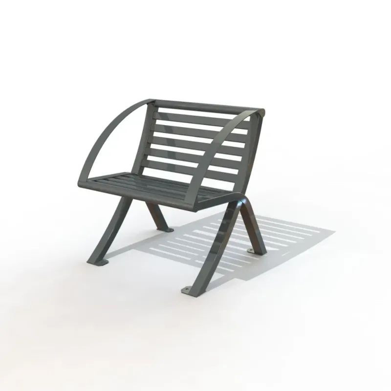 Fauteuil urbain en acier Bordeaux - Mobilier urbain