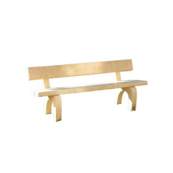 Banc de ville en béton - Platane