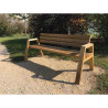 Banc Confort en bois design pour parc et jardin public
