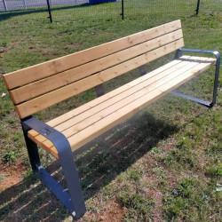 Banc en bois et métal design Easy pour collectivités