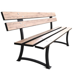 Banc urbain stratifié HPL pour espace public - Le Porge