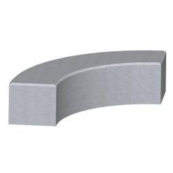 Banquette en béton rectangulaire courbée - Cestas