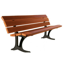 Banc en bois assise et dossier 6 lames - Le Verdon