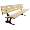 Banc en bois assise et dossier 6 lames - Le Verdon