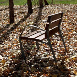 Chaise Benito NeoBarcino UM304NS avec lattes en bois tropical