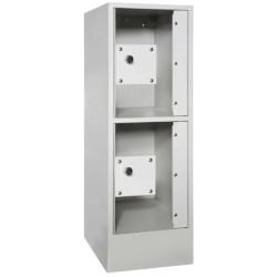 Colonne avec grands casiers consigne vitrés modulable Supermarché