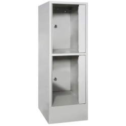Grand casier consigne 1 ou 2 casiers transparents par colonne