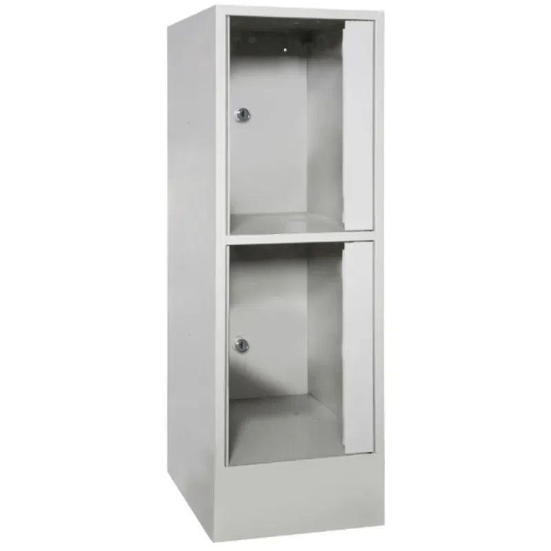 Grand casier consigne 1 ou 2 casiers transparents par colonne