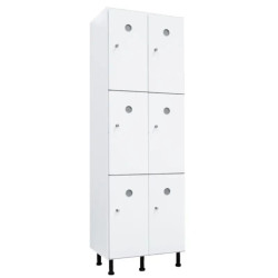 Vestiaire plastique PVC 3 cases anti bactérien PM