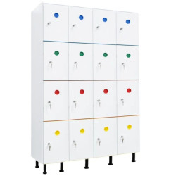 Vestiaire plastique PVC 4 cases anti bactérien PC