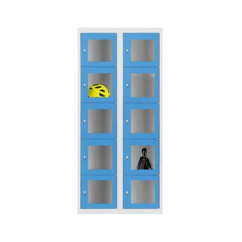 Casier consigne avec porte transparente 5 cases par colonne