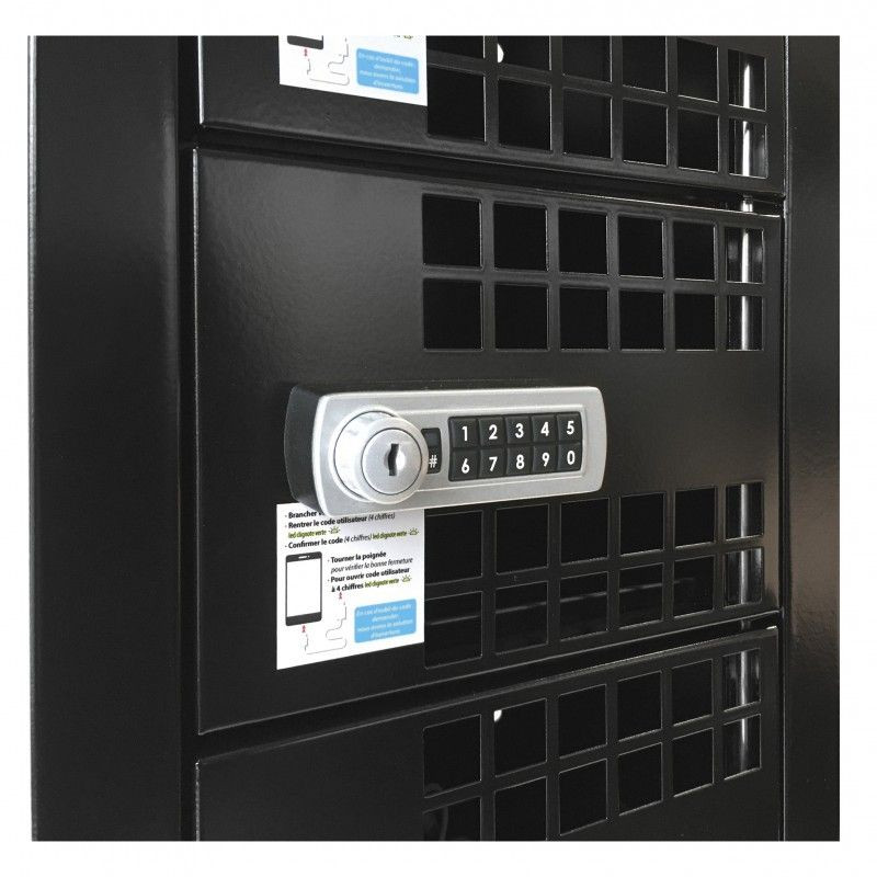 Rangement sécurisé pour rechargement téléphones portables