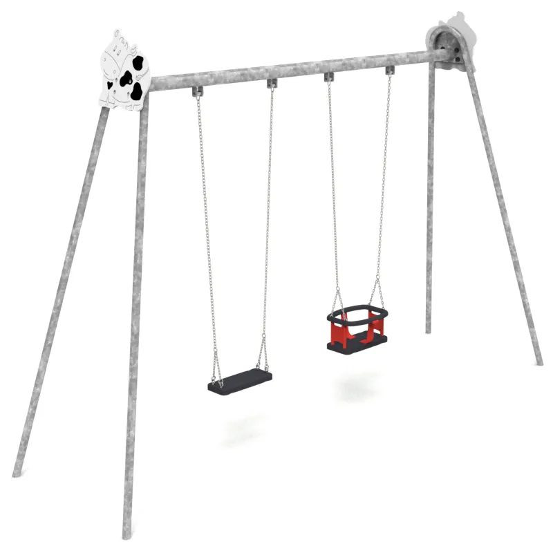 Balançoire publique ferme vache en galva