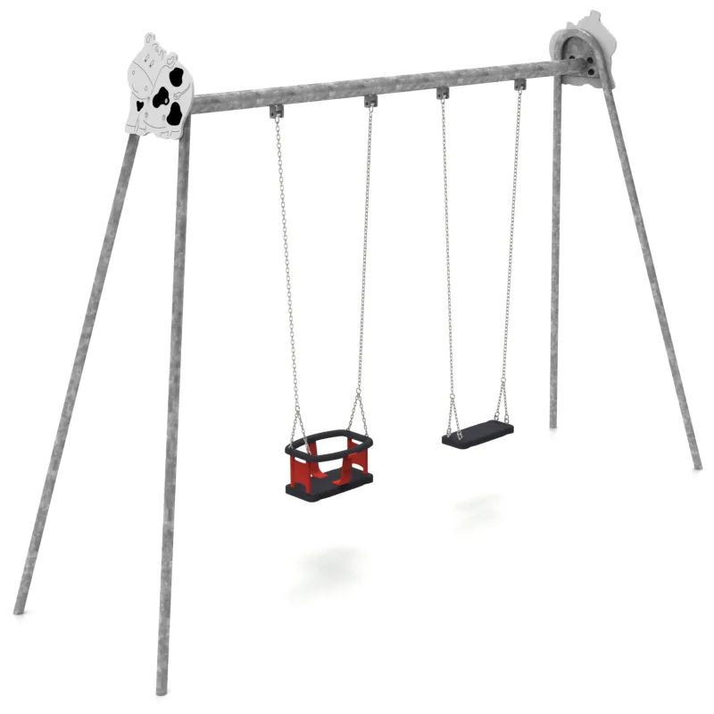 Balançoire publique ferme vache en galva