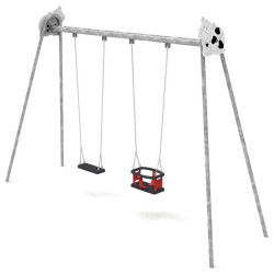 Balançoire publique ferme vache en galva