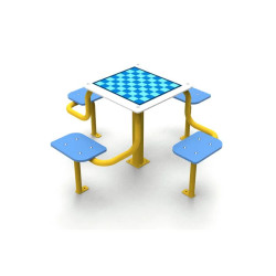 Table de jeux d'extérieur pour enfants échecs, petits chevaux, l'oie