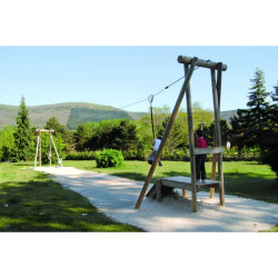 Tyrolienne Manufacturas Deportivas Mouro en bois 20m