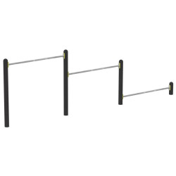 Module Triple barre de pompes pour Street Workout