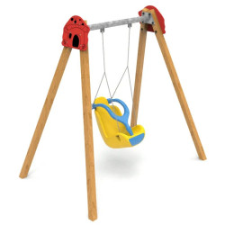 Balançoire en bois - 1 siège inclusif