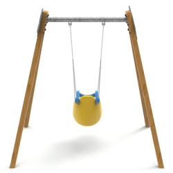 Balançoire bois 1 siège inclusif PM738/H/S/C Manufacturas Deportivas