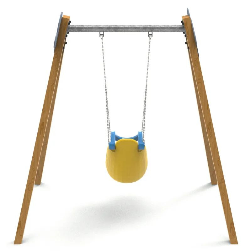 Balançoire bois 1 siège inclusif PM738/H/S/C Manufacturas Deportivas