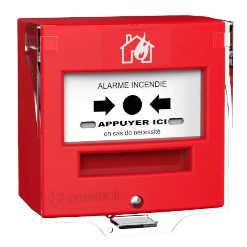 Déclencheur manuel Neutronic 4713R1C étanche filaire avec capot