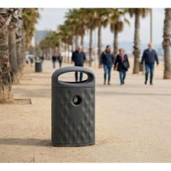 Poubelle Eterna avec cendrier éteignoir 