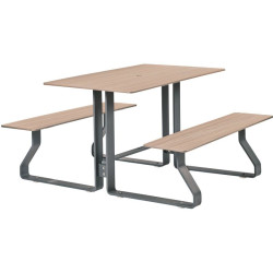 Table Hysope avec assises en compact