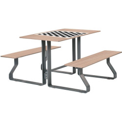 Table Hysope avec assises en compact